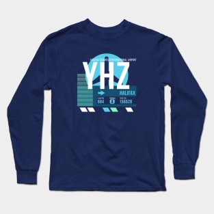 Halifax (YHZ) Airport // Sunset Baggage Tag Long Sleeve T-Shirt